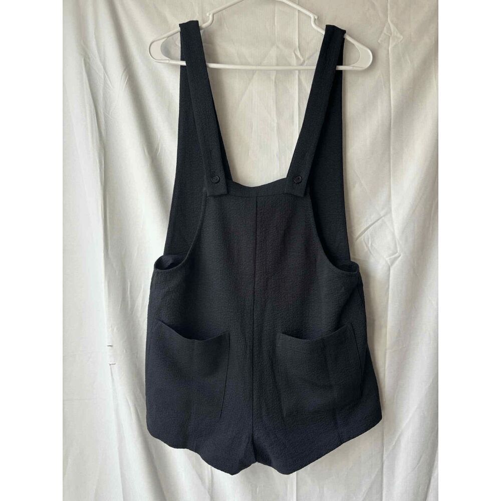 Onia Crinkle Pull On Romper in Black Womens Size Small - Picture 2 of 3